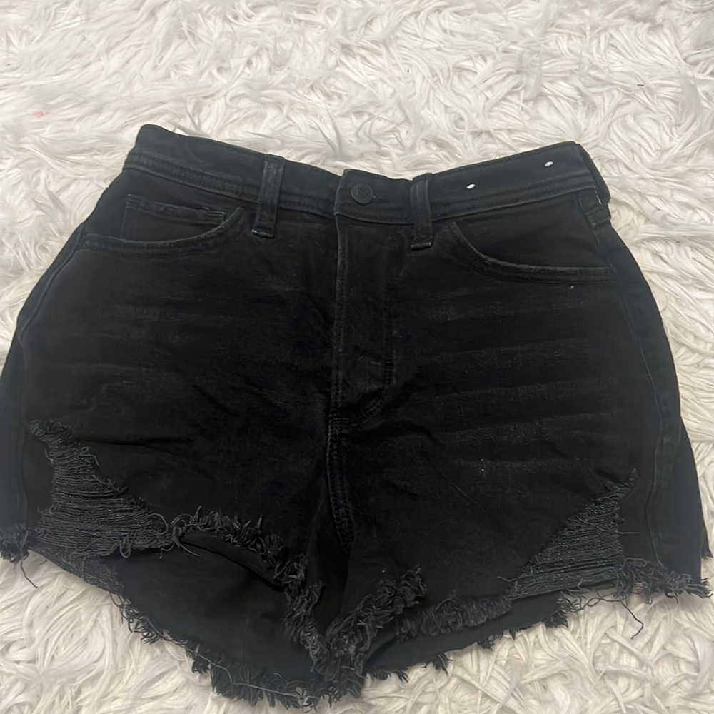 Hollister black jean shorts